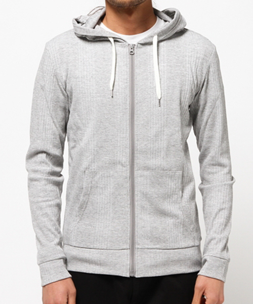 GGD（ジージーディー）の「FULL GLOW / ランダムテレコ長袖パーカー（パーカー・メンズ・グレー/ホワイト/ブラック/ワインレッド・XL/M/L）」の3枚目の写真