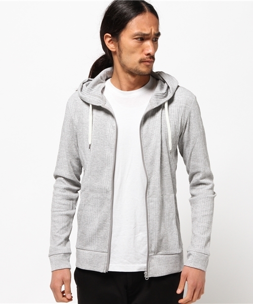 GGD（ジージーディー）の「FULL GLOW / ランダムテレコ長袖パーカー（パーカー・メンズ・グレー/ホワイト/ブラック/ワインレッド・XL/M/L）」の7枚目の写真