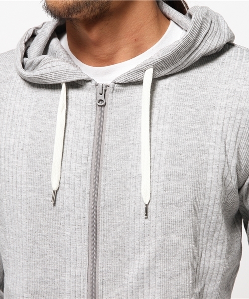 GGD（ジージーディー）の「FULL GLOW / ランダムテレコ長袖パーカー（パーカー・メンズ・グレー/ホワイト/ブラック/ワインレッド・XL/M/L）」の8枚目の写真