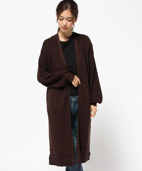 UNRELISH（アンレリッシュ）の「アゼロングカーディガン（カーディガン/ボレロ・レディース・ベージュ/キャメル/グレー・MEDIUM）」の3枚目の写真