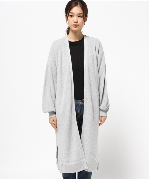 UNRELISH（アンレリッシュ）の「アゼロングカーディガン（カーディガン/ボレロ・レディース・ベージュ/キャメル/グレー・MEDIUM）」の4枚目の写真
