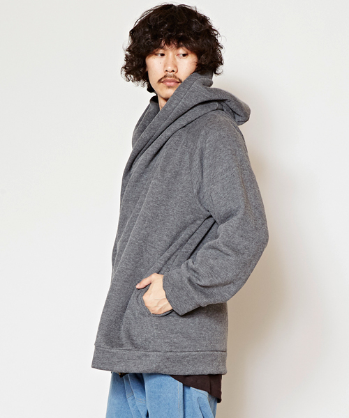 チャイハネ（チャイハネ）の「【チャイハネ】yul ボリュームカラーMEN'Sシンプルパーカー（パーカー・メンズ・グリーン/チャコール/ネイビー/ブラック/ワイン・FREE）」の9枚目の写真