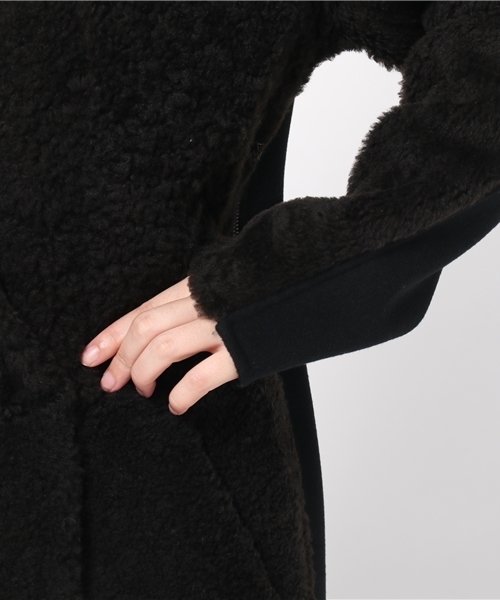ESTNATION（エストネーション）の「32 PARADIS リバーシブルムートンコート（ムートンコート・レディース・ブラック・SMALL）」の4枚目の写真