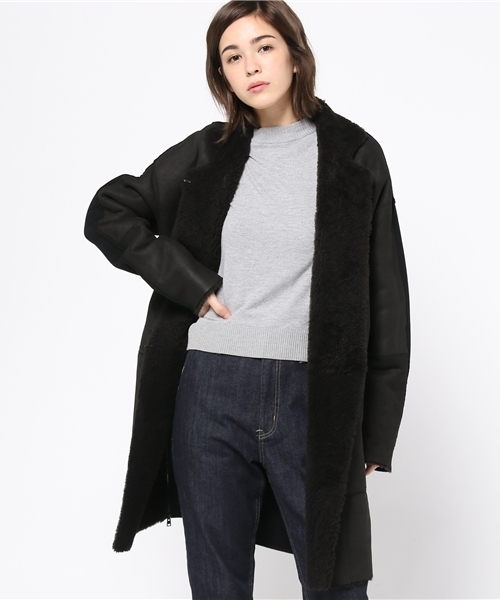 【美品】エストネーション ムートンコート 46 ESTNATION（エストネーション）の「32 PARADIS リバーシブルムートン