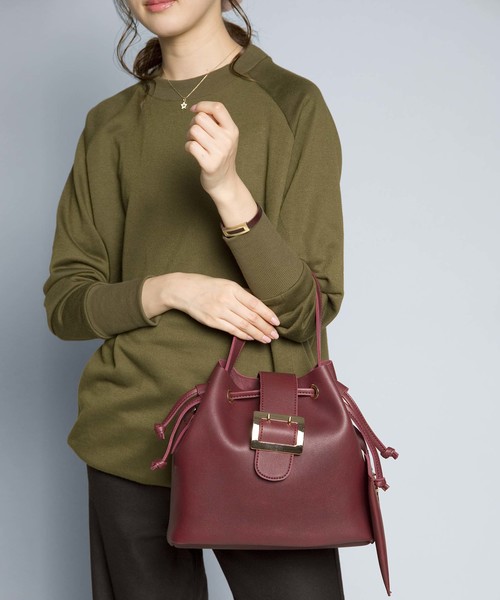 PLAIN CLOTHING（プレーンクロージング）の「ワンハンドルバッグ/ショルダーバッグ【PLAIN CLOTHING】（ショルダーバッグ・レディース・ブラック/グレー/グリーン/ボルドー/キャメル/ネイビー・FREE）」の6枚目の写真