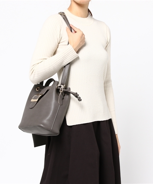 PLAIN CLOTHING（プレーンクロージング）の「ワンハンドルバッグ/ショルダーバッグ【PLAIN CLOTHING】（ショルダーバッグ・レディース・ブラック/グレー/グリーン/ボルドー/キャメル/ネイビー・FREE）」の13枚目の写真