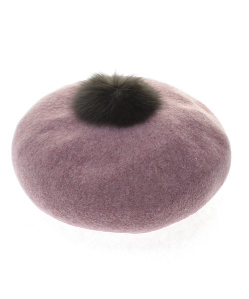 BEAUTY&YOUTH UNITED ARROWS（ビューティーアンドユースユナイテッドアローズ）の「BY フェルトファー ベレエ帽 ◆（ハンチング/ベレー帽・レディース・ダークグレー/ベージュ/ピンク・フリー）」の3枚目の写真