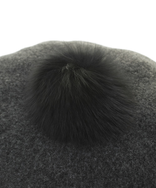 BEAUTY&YOUTH UNITED ARROWS（ビューティーアンドユースユナイテッドアローズ）の「BY フェルトファー ベレエ帽 ◆（ハンチング/ベレー帽・レディース・ダークグレー/ベージュ/ピンク・フリー）」の8枚目の写真