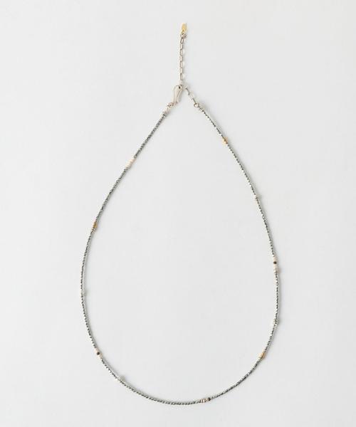 BEAUTY&YOUTH UNITED ARROWS（ビューティーアンドユースユナイテッドアローズ）の「BY メタル ビーズ ネックレス ◆（ネックレス・メンズ・シルバー/ブラック/その他1・フリー）」の2枚目の写真