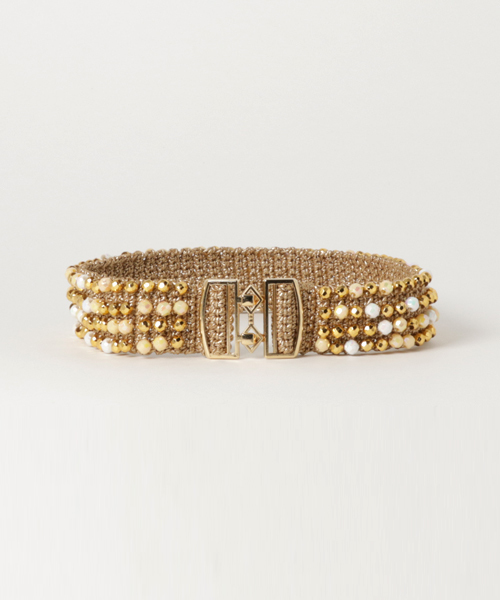 ツモリチサト TSUMORI CHISATO ビーズ刺繍ベルト TSUMORI CHISATO（ツモリチサト）の「ﾋﾞｰｽﾞｺﾞﾑﾍﾞﾙﾄ（ベルト）」 - WEAR