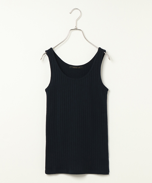 VENCEEXCHANGE（ヴァンスエクスチェンジ）の「ベーシックワイドリブタンクトップ（タンクトップ・レディース・オレンジ/イエロー/ネイビー/パープル/グレー/ブラック/オリーブ/オフホワイト・MEDIUM）」の6枚目の写真