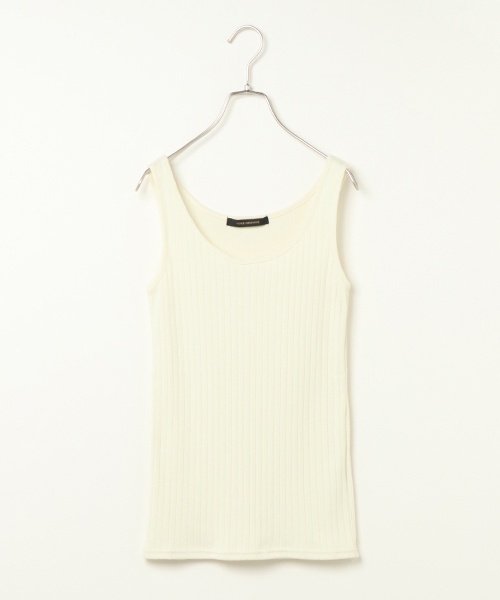 VENCEEXCHANGE（ヴァンスエクスチェンジ）の「ベーシックワイドリブタンクトップ（タンクトップ・レディース・オレンジ/イエロー/ネイビー/パープル/グレー/ブラック/オリーブ/オフホワイト・MEDIUM）」の2枚目の写真