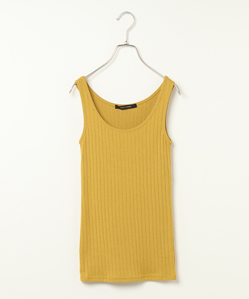 VENCEEXCHANGE（ヴァンスエクスチェンジ）の「ベーシックワイドリブタンクトップ（タンクトップ・レディース・オレンジ/イエロー/ネイビー/パープル/グレー/ブラック/オリーブ/オフホワイト・MEDIUM）」の7枚目の写真
