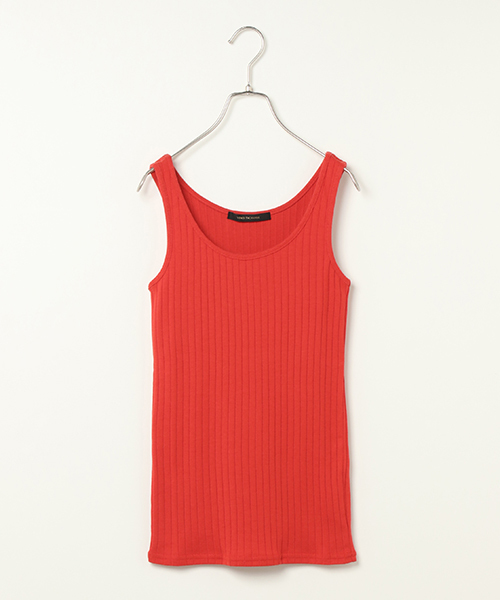 VENCEEXCHANGE（ヴァンスエクスチェンジ）の「ベーシックワイドリブタンクトップ（タンクトップ・レディース・オレンジ/イエロー/ネイビー/パープル/グレー/ブラック/オリーブ/オフホワイト・MEDIUM）」の8枚目の写真