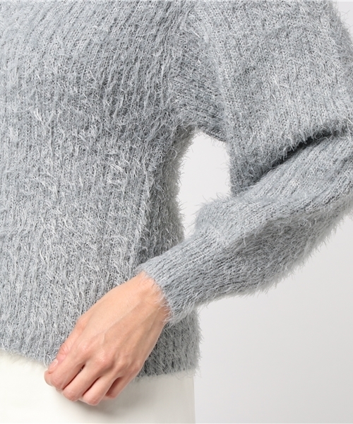 rps（アールピーエス）の「フェザーリブＶネック長袖ニットプルオーバー（ニット/セーター・レディース・ピンク/アイボリー/杢グレー/マスタード/ボルドー・M）」の17枚目の写真