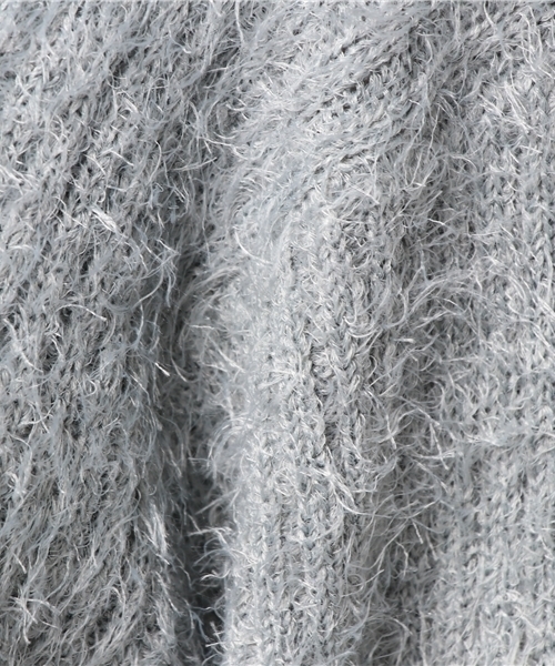 rps（アールピーエス）の「フェザーリブＶネック長袖ニットプルオーバー（ニット/セーター・レディース・ピンク/アイボリー/杢グレー/マスタード/ボルドー・M）」の18枚目の写真