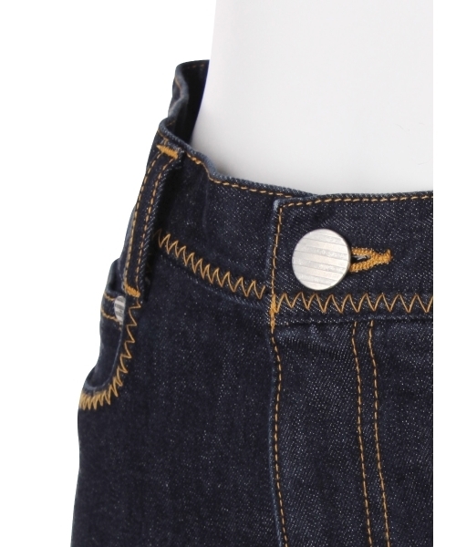 MURUA（ムルーア）の「ハイウエストスリムフレアＤＥＮＩＭパンツ（デニムパンツ・レディース・ブルー/インディゴブルー・2/1）」の14枚目の写真