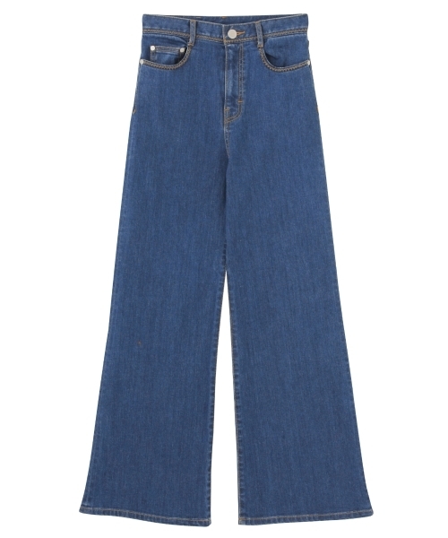 MURUA（ムルーア）の「ハイウエストスリムフレアＤＥＮＩＭパンツ（デニムパンツ・レディース・ブルー/インディゴブルー・2/1）」の8枚目の写真