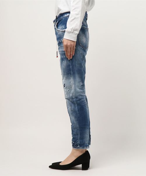 DSQUARED2(ディースクエアード)の「Pants 5 pockets /Hockney jean /Light White ripped wash /0181(デニムパンツ・レディース・ブルー・36/34)」の2枚目の写真
