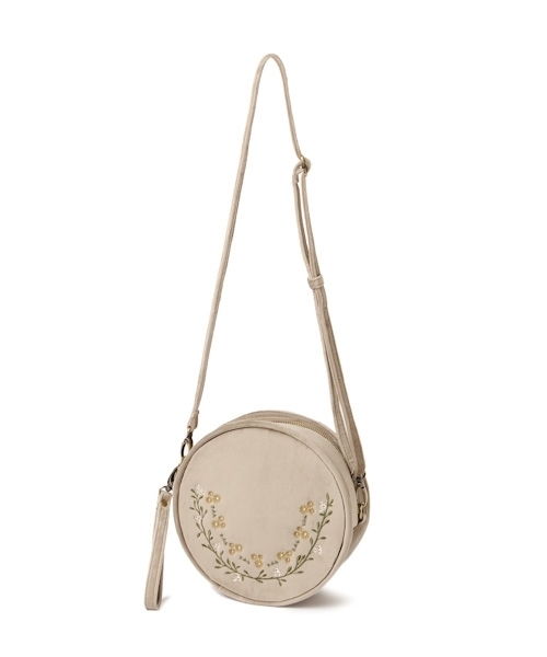 Studio Clip スタディオクリップ の ベロアサークル刺繍ショルダーバッグ ショルダーバッグ Wear