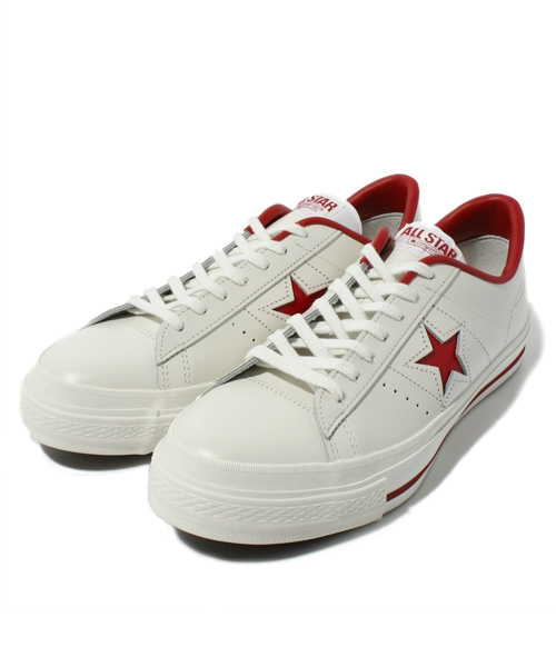CONVERSE(コンバース)の「ONE STAR J/ワンスター J(スニーカー・メンズ・ホワイト×ブラック/ホワイト×レッド/ブラック×ホワイト/ブラック×ブラック・4.5/5/5.5/6/6.5/7/7.5/8/8.5/9/9.5/10.5)」の2枚目の写真