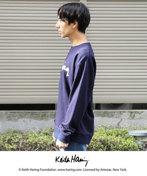 Keith Haring（キース・ヘリング）の「Keith Haring(キースへリング)プリントスウェットクルーネック（スウェット・メンズ・ネイビー・MEDIUM/LARGE/SMALL）」の13枚目の写真