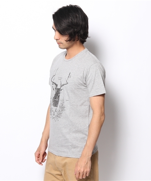 CASPER JOHN(キャスパージョン)の「【LOST ANGLE】DEER Tシャツ(Tシャツ/カットソー・メンズ・ネイビー/グレー・LARGE/MEDIUM/SMALL)」の4枚目の写真