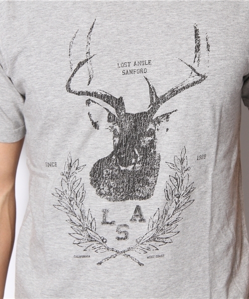 CASPER JOHN(キャスパージョン)の「【LOST ANGLE】DEER Tシャツ(Tシャツ/カットソー・メンズ・ネイビー/グレー・LARGE/MEDIUM/SMALL)」の8枚目の写真