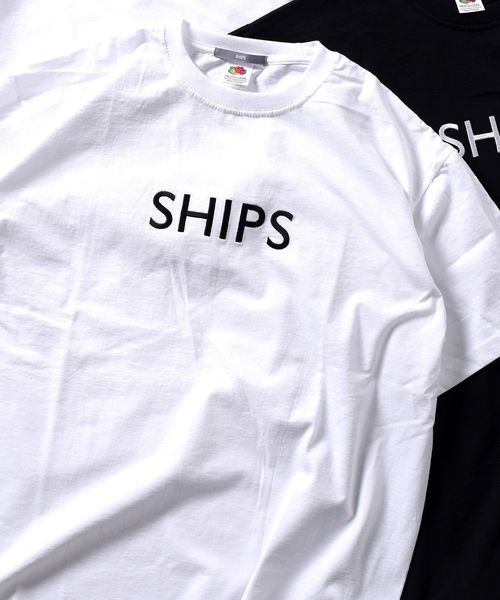 SHIPS(シップス)の「SU: 【SHIPS】 エンブロイダリー Tシャツ■(Tシャツ/カットソー・メンズ・ホワイト/ホワイト系その他/ブラック/ネイビー/ホワイト系その他2・SMALL/MEDIUM/LARGE/X-LARGE)」の2枚目の写真