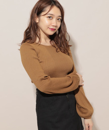 袖ボリュームワイドリブトップス【ZOZOTOWN限定アイテム】