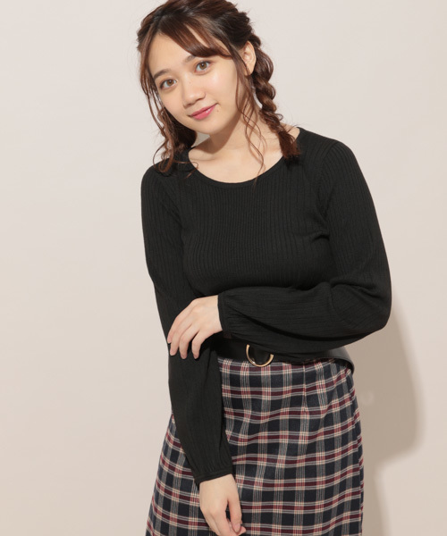 apres jour（アプレジュール）の「袖ボリュームワイドリブトップス【ZOZOTOWN限定アイテム】（ニット/セーター・レディース・ブラック/ベージュ/オフホワイト/ボルドー/スモークピンク・フリー）」の12枚目の写真