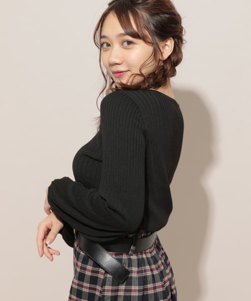 apres jour（アプレジュール）の「袖ボリュームワイドリブトップス【ZOZOTOWN限定アイテム】（ニット/セーター・レディース・ブラック/ベージュ/オフホワイト/ボルドー/スモークピンク・フリー）」の13枚目の写真