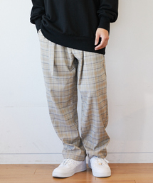 kutir | belted wide PT / ベルト付チェックワイドストレートパンツ(その他パンツ)