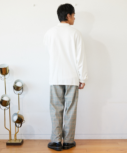 kutir(クティール)の「belted wide PT / ベルト付チェックワイドストレートパンツ(その他パンツ・メンズ・ベージュ系その他/ブラック/グレー系その他/ブラウン系その他/グリーン系その他/グレー系その他3/ベージュ系その他2/グレー系その他2・SMALL/MEDIUM/LARGE)」の16枚目の写真