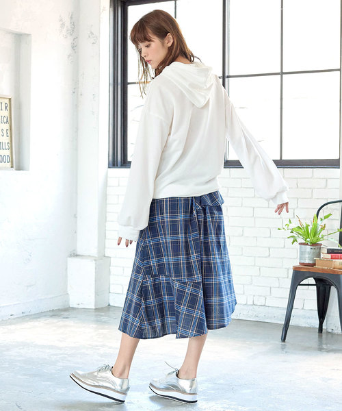 KOBE LETTUCE（コウベレタス）の「ドロップショルダースウェットパーカ＊レディース/プルオーバー/オーバーシルエ/フード/トップス[C3436]神戸レタス（パーカー・レディース・ブラック/グレー/オフホワイト・FREE）」の9枚目の写真