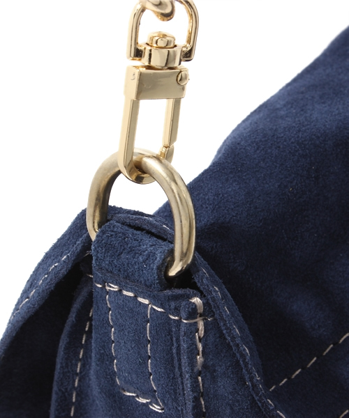 ROSE BUD（ローズバッド）の「(NARDELLI) F/83 SUEDE SQUARE SHOULDER BAG（ショルダーバッグ・レディース・ベージュ系その他/ネイビー・ONE SIZE）」の4枚目の写真