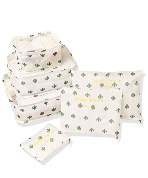 classicalelf(クラシカルエルフ)の「映えるプリント柄のトラベルポーチ6点セット(トラベルグッズ・レディース・ブラック/ピンク/ネイビー/ブルー/グリーン・ONE SIZE)」の3枚目の写真