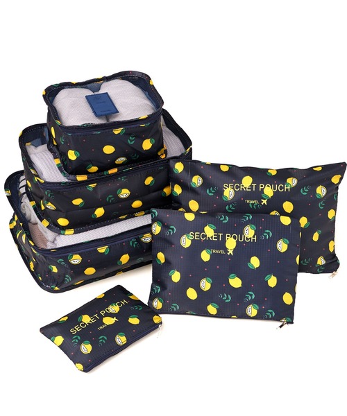 classicalelf(クラシカルエルフ)の「映えるプリント柄のトラベルポーチ6点セット(トラベルグッズ・レディース・ブラック/ピンク/ネイビー/ブルー/グリーン・ONE SIZE)」の12枚目の写真