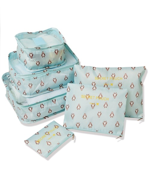 classicalelf(クラシカルエルフ)の「映えるプリント柄のトラベルポーチ6点セット(トラベルグッズ・レディース・ブラック/ピンク/ネイビー/ブルー/グリーン・ONE SIZE)」の11枚目の写真