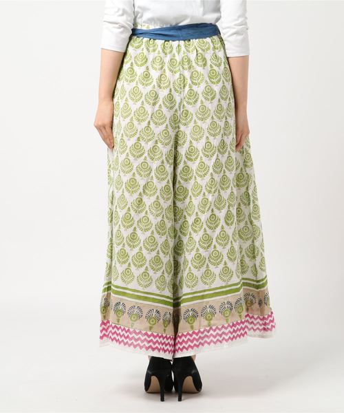 チャイハネ（チャイハネ）の「【チャイハネ】yul 麻混ブロックプリントワイドパンツ（その他パンツ・レディース・ブルー/グリーン/パープル/レッド・FREE）」の15枚目の写真