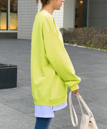 KOBE LETTUCE | シャツレイヤード風ビッグシルエットスウェットトップス(スウェット)