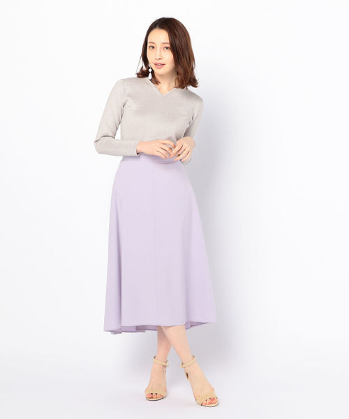 NOLLEY’S Sophi（ノーリーズソフィ）の「サラサラバックスリットスカート（スカート・レディース・ネイビー/ラベンダー/ベージュ・38/34/36）」の12枚目の写真