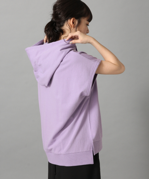 LOWRYS FARM（ローリーズファーム）の「フードフレンチスリーブ　837706（Tシャツ/カットソー・レディース・パープル/オフホワイト/ブラック/ベージュ・FREE）」の17枚目の写真