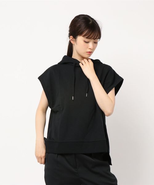 LOWRYS FARM（ローリーズファーム）の「フードフレンチスリーブ　837706（Tシャツ/カットソー・レディース・パープル/オフホワイト/ブラック/ベージュ・FREE）」の19枚目の写真