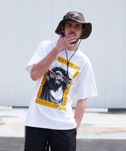 JACKROSE(ジャックローズ)の「JE・フラワー刺繍・JESUS CHRIST Tシャツ(Tシャツ/カットソー・メンズ・ホワイト/ブラック・M/L/XL)」の7枚目の写真