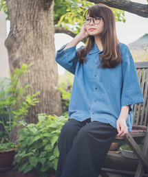 【Ir】デニムコーチ5分袖ジャケット