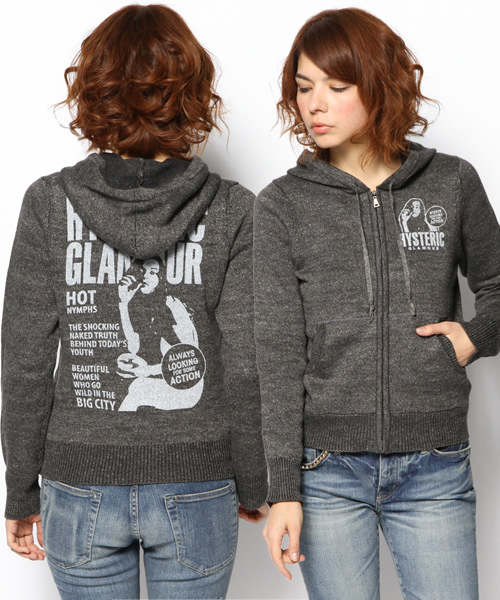 HYSTERIC GLAMOUR（ヒステリックグラマー）の「HOT NYMPHS pt PK（カーディガン/ボレロ・レディース・イエロー/ネイビー/チャコールグレー・FREE）」の2枚目の写真