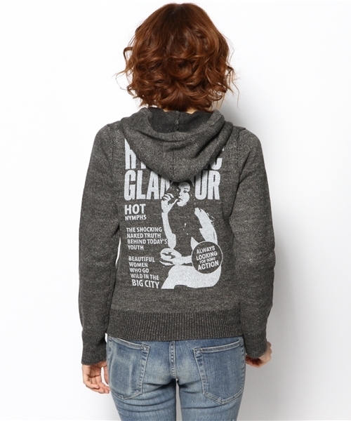 HYSTERIC GLAMOUR（ヒステリックグラマー）の「HOT NYMPHS pt PK（カーディガン/ボレロ・レディース・イエロー/ネイビー/チャコールグレー・FREE）」の6枚目の写真