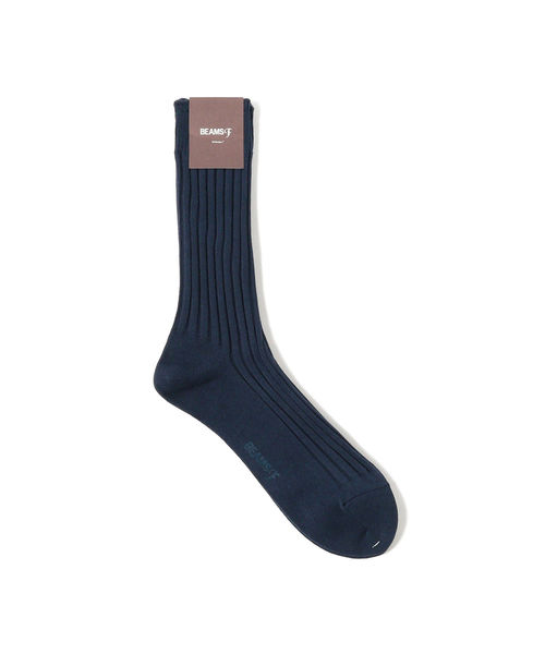 BEAMS F(ビームスエフ)の「BEAMS F / ダブルリブ ソックス(ソックス/靴下・メンズ・ブラック/ダークグリーン/ダークブラウン/グレー/オフホワイト/インディゴブルー/ワイン・ONE SIZE)」の6枚目の写真
