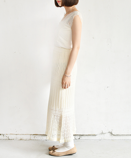 PairPair(ペアペア)の「レース切り替えタンクトップ(タンクトップ・レディース・スモークピンク/アイボリー/モカ・FREE)」の9枚目の写真